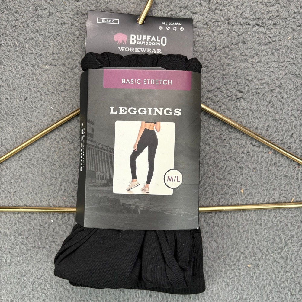 Buffalo Outdoors Workwear Womens Basic Stretch Leggings‎ Black M/L 716928WN